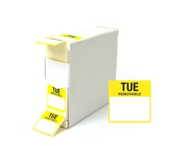 Day Tuesday 25x25mm Food Labels. 1000 Per Roll