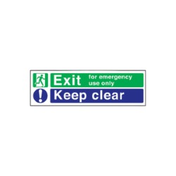 Fire Exit For Emergency Use Only / Keep Clear 150x450mm
