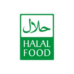 Halal Food White Base 150x200mm
