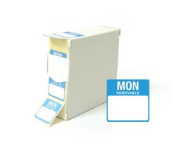 Monday 25x25mm Food Labels. 1000 Per Roll