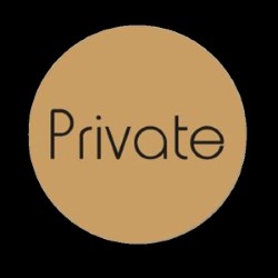 Private Door Disc Gold 75mm Diameter