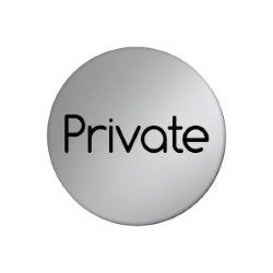 Private Symbol Disk Silver Finish 75mm Diameter