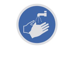 Wash Hands Symbol 75 Mm Disc Silver