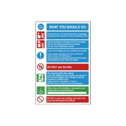 What You Should Do Fire Action Safety Sign