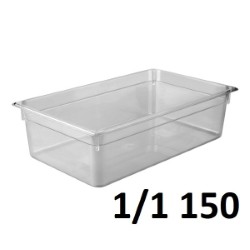 Heavy-Duty Polycarbonate Gastronorm Pan Gn 1/1 53x32x15Cm Clear