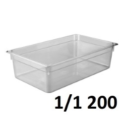 Heavy-Duty Polycarbonate Gastronorm Pan Gn 1/1  53x32x20Cm Clear