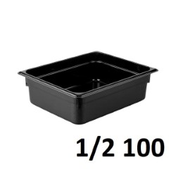 Polycarbonate Gastronorm Pan 1/2 Gn 26x32x10Cm Black