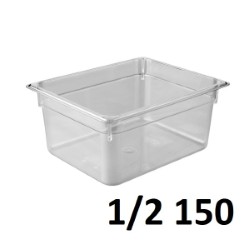 Heavy-Duty Polycarbonate Gastronorm Pan Gn 1/2 26x32x15Cm Clear