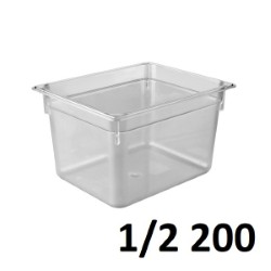 Heavy-Duty Polycarbonate Gastronorm Pan Gn 1/2 26x32x20Cm Clear