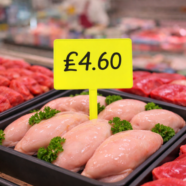 10 Pack Yellow Plastic Pricing Board 12x9 Cm