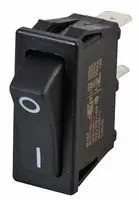 Rocker Switch Single Small With Light&worning Light Grey&black Open-close 13 Amp