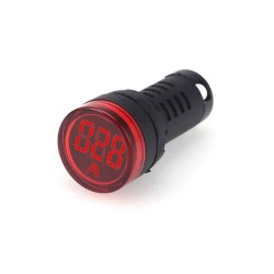 Round Led Dual Digital Display Ac Amp Volt Amp.volt.meter Red 60-500v 220v 100a