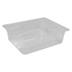 Heavy-Duty Polycarbonate Gastronorm Pan 1/2 Gn 26x32x10Cm Clear