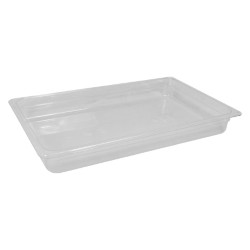 Heavy-Duty Polycarbonate Gastronorm Pan 1/2 Gn 26x32x6.5Cm Clear