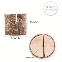 Rustic Mini Wood Place Card Holder