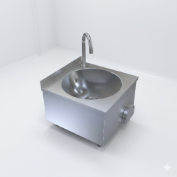 Stainless Steel Knee-Operated Hand Wash Sink 40x40x25cm