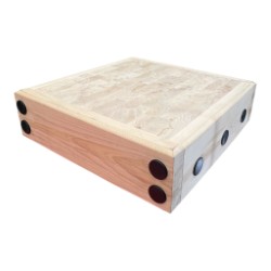 Butcher Block Chopping Board Wood 60x60x17.5Cm