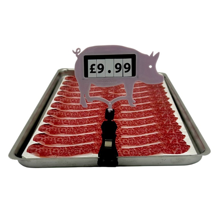 Pig Shaped Display Price Holder with Clamp