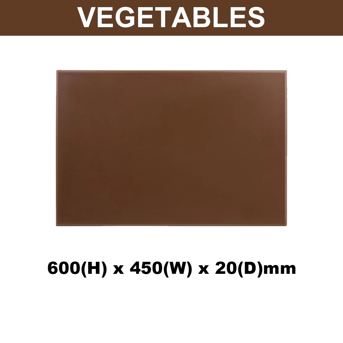 Plastic Chopping Board 600x450x20mm Multi Colour